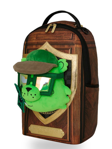 Sprayground Mounted Moneybear Head Backpack - Zaini Unisex - Marrone/Verde