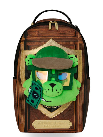 Sprayground Mounted Moneybear Head Backpack - Zaini Unisex - Marrone/Verde