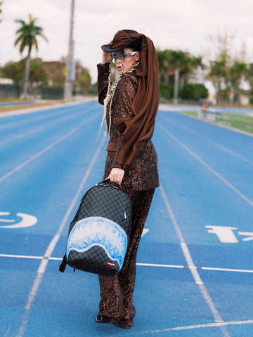 Sprayground Sharks On Iceberg - Zaini Unisex - Nero/Celeste