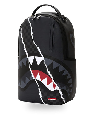 Sprayground Center Rip Revealing Gray Check - Zaini Unisex - Nero