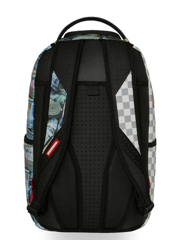 Sprayground Cream Check Full Of Cash - Zaini Unisex - Bianco/Multic