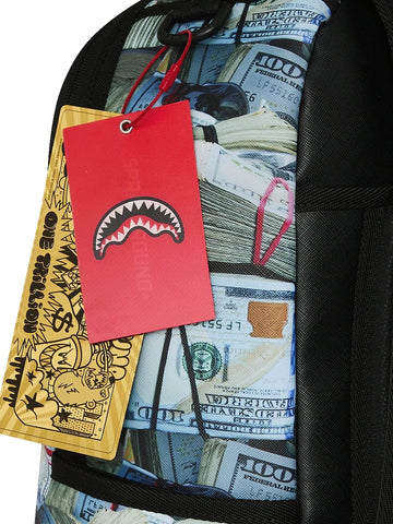 Sprayground Cream Check Full Of Cash - Zaini Unisex - Bianco/Multic