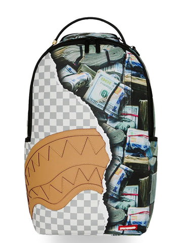 Sprayground Cream Check Full Of Cash - Zaini Unisex - Bianco/Multic