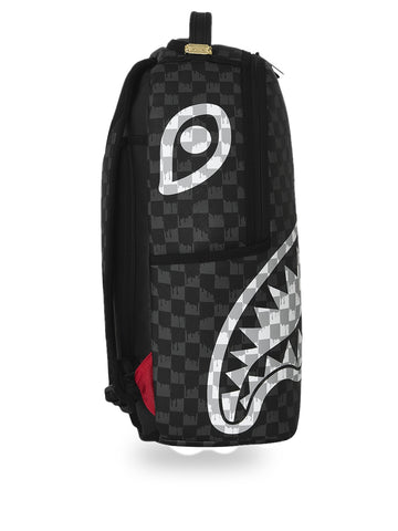 Sprayground Black And White Drip Check Shark Backpack - Zaini Unisex - Nero