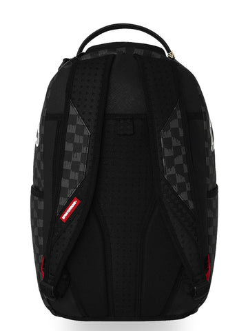 Sprayground Black And White Drip Check Shark - Zaini Unisex - Nero