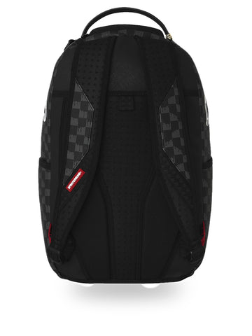 Sprayground Black And White Drip Check Shark Backpack - Zaini Unisex - Nero