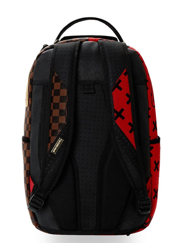 Sprayground Reverse Half Split Backpack - Zaini Unisex - Marrone/Rosso