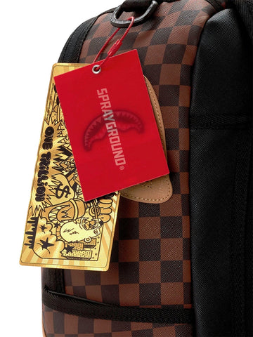 Sprayground Reverse Half Split Backpack - Zaini Unisex - Marrone/Rosso