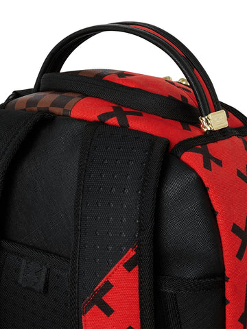 Sprayground Reverse Half Split Backpack - Zaini Unisex - Marrone/Rosso