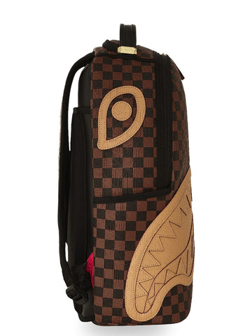 Sprayground Embossed Check Brown Backpack - Zaini Unisex - Marrone