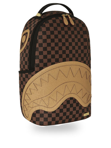 Sprayground Embossed Check Brown - Zaini Unisex - Marrone