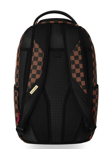 Sprayground Embossed Check Brown Backpack - Zaini Unisex - Marrone