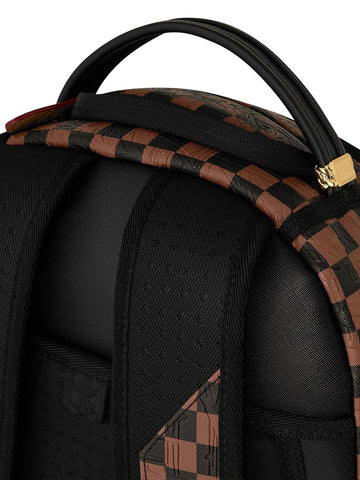 Sprayground Embossed Check Brown Backpack - Zaini Unisex - Marrone