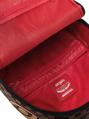 Sprayground Embossed Check Brown - Zaini Unisex - Marrone