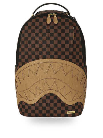 Sprayground Embossed Check Brown - Zaini Unisex - Marrone