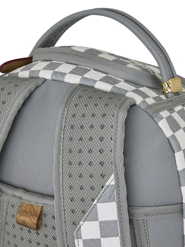 Sprayground Embossed Cream Check Backpack - Zaini Unisex - Bianco/Grigio