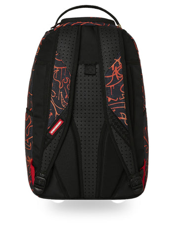 Sprayground Flammable Sign Backpack - Zaini Unisex - Nero/Rosso