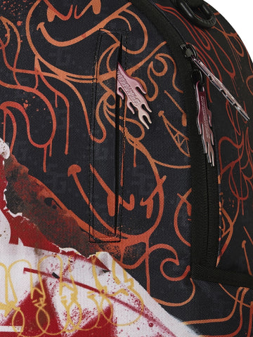 Sprayground Flammable Sign Backpack - Zaini Unisex - Nero/Rosso
