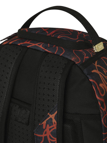 Sprayground Flammable Sign Backpack - Zaini Unisex - Nero/Rosso