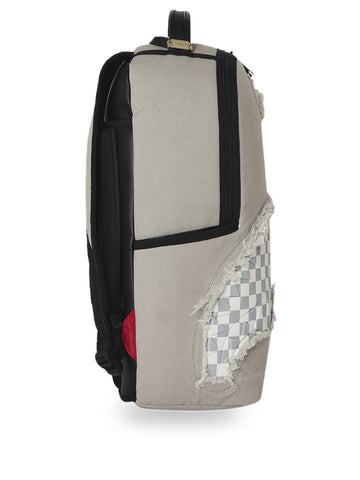 Sprayground Cream Denim Tear Shark Backpack - Zaini Unisex - Grigio