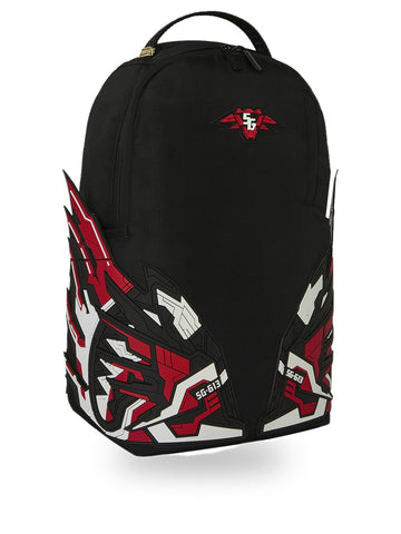 Sprayground Mecha Wing - Zaini Unisex - Nero/rosso