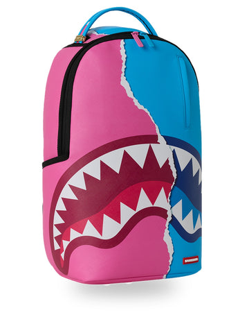 Sprayground Shark Central Cotton Candy - Zaini Unisex - Celeste/rosa