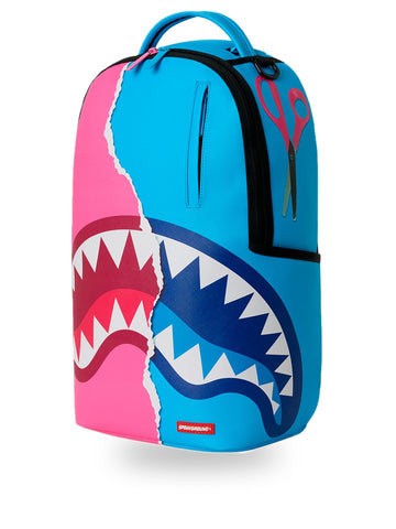 Sprayground Shark Central Cotton Candy - Zaini Unisex - Celeste/rosa