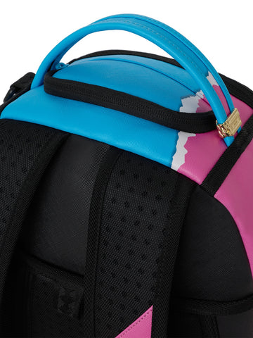 Sprayground Shark Central Cotton Candy - Zaini Unisex - Celeste/rosa