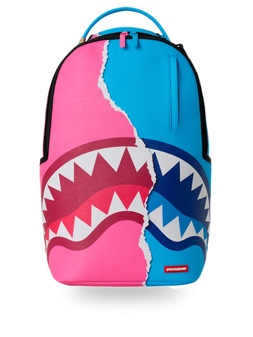 Sprayground Shark Central Cotton Candy - Zaini Unisex - Celeste/rosa
