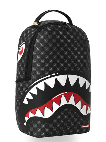 Sprayground Sharks In Paris Wtf Bubbly Black Check - Zaini Unisex - Nero