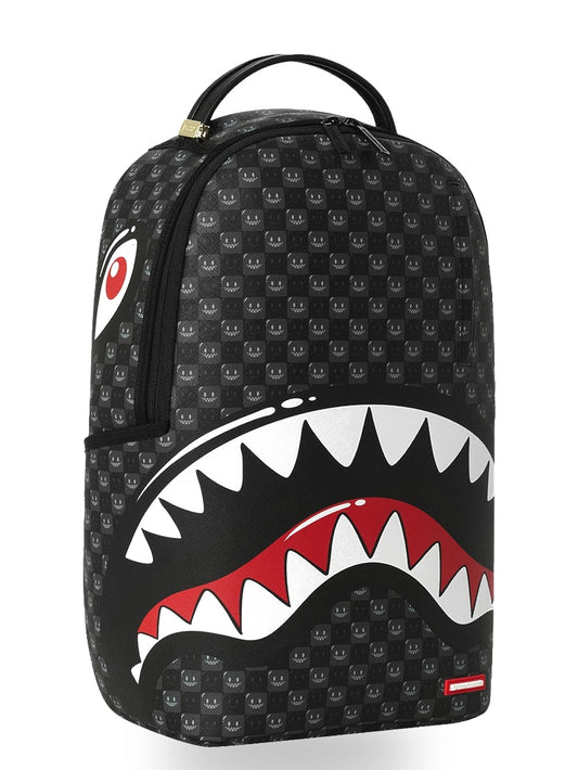 Sprayground Sharks In Paris Wtf Bubbly Black Check - Zaini Unisex - Nero