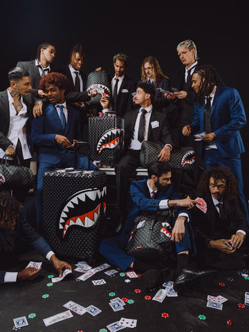 Sprayground Sharks In Paris Wtf Bubbly Black Check - Zaini Unisex - Nero