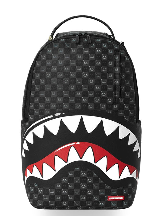 Sprayground Sharks In Paris Wtf Bubbly Black Check - Zaini Unisex - Nero