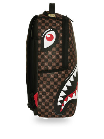 Sprayground Sharks In Paris Wtf Bubble Brown Check - Zaini Unisex - Marrone