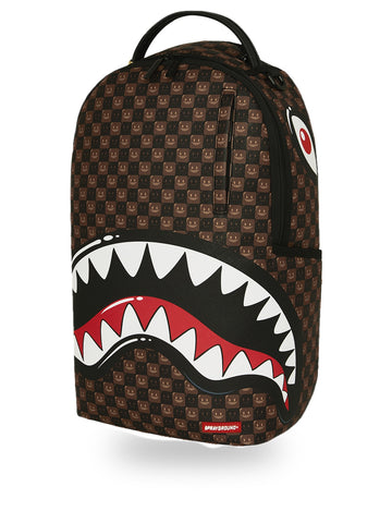 Sprayground Sharks In Paris Wtf Bubble Brown Check - Zaini Unisex - Marrone