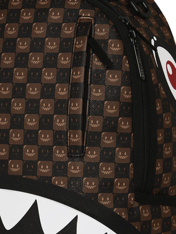 Sprayground Sharks In Paris Wtf Bubble Brown Check - Zaini Unisex - Marrone