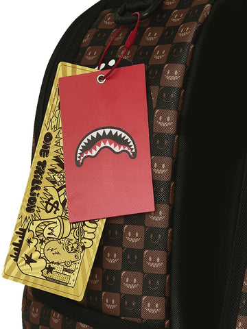Sprayground Sharks In Paris Wtf Bubble Brown Check - Zaini Unisex - Marrone