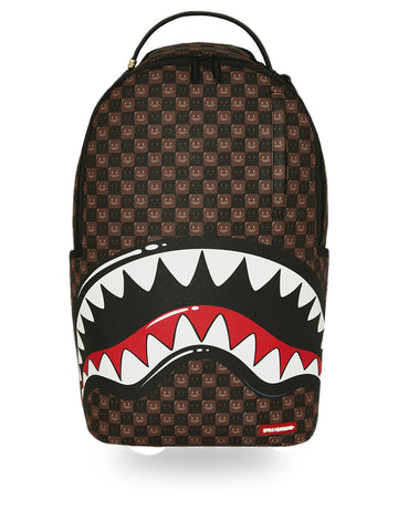 Sprayground Sharks In Paris Wtf Bubble Brown Check - Zaini Unisex - Marrone