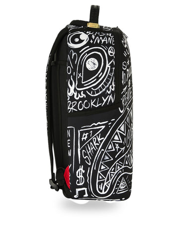 Sprayground Crazy Thoughts Backpack - Zaini Unisex - Nero/Bianco