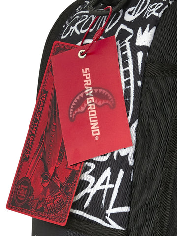 Sprayground Crazy Thoughts Backpack - Zaini Unisex - Nero/Bianco