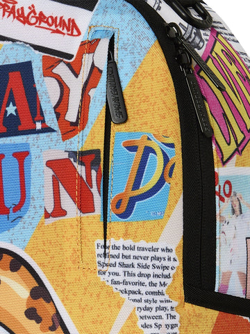 Sprayground Lips Magazine Collage Backpack - Zaini Unisex - Multicolore