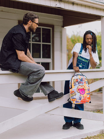 Sprayground Lips Magazine Collage Backpack - Zaini Unisex - Multicolore