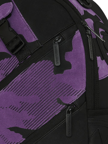 Sprayground Purple Flocked Camo Backpack - Zaini Unisex - Nero/Viola