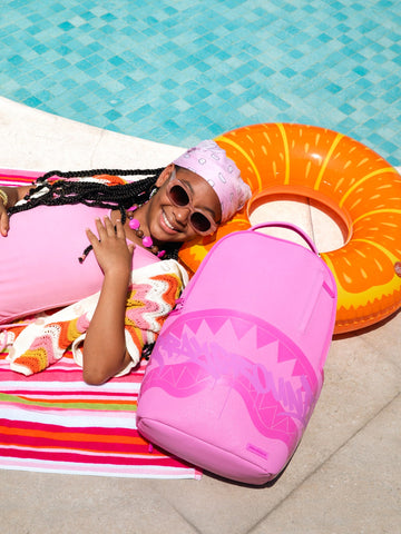 Sprayground Pink Ghost Drip Backpack - Zaini Unisex - Rosa