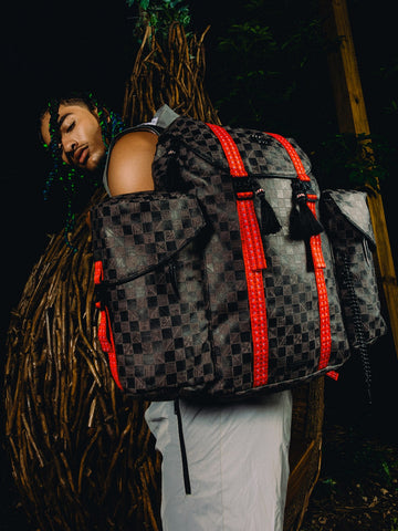 Sprayground Ai Runway Backpack - Zaini Unisex - Nero/Rosso