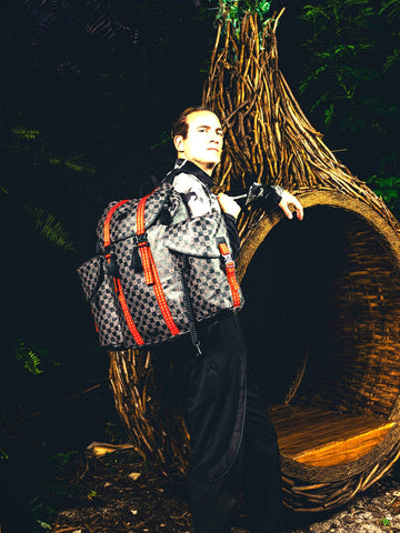 Sprayground Ai Runway Backpack - Zaini Unisex - Nero/Rosso