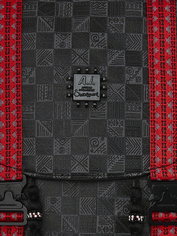 Sprayground Ai Runway Backpack - Zaini Unisex - Nero/Rosso