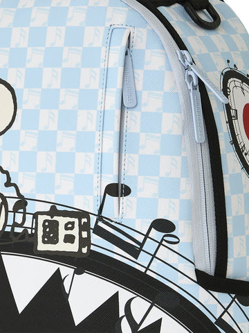 Sprayground Peanuts Snoopy Jams Backpack - Zaini Unisex - Celeste/Bianco