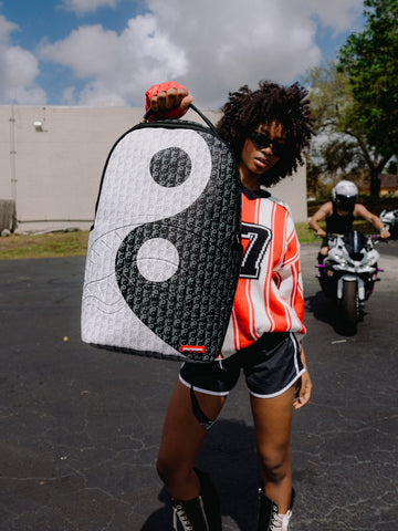 Sprayground Yin Yang Backpack - Zaini Unisex - Bianco/Nero