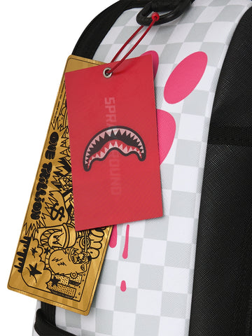 Sprayground Pink Panther Pawprints - Zaini Unisex - Bianco